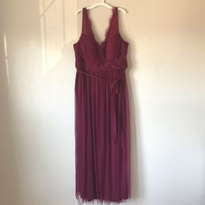 Cranberry bridesmaid dress, gown